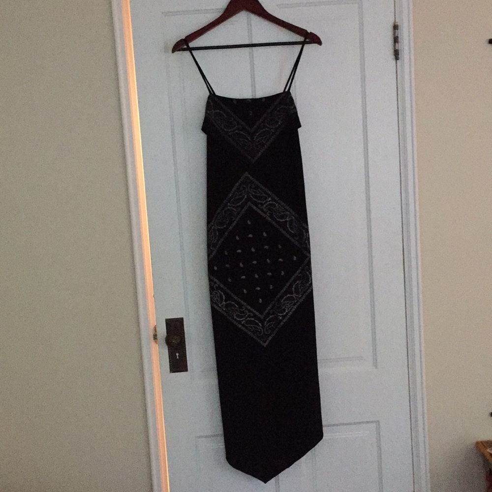 Bandana print back maxi dress XL